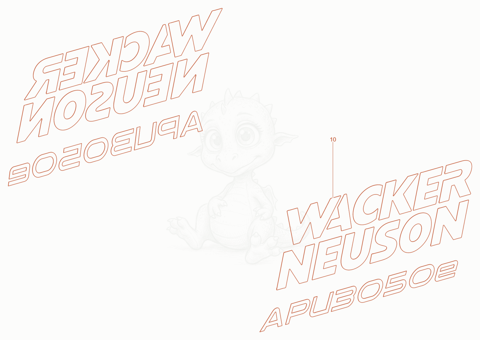 Exploded parts diagram of the Label APU3050e of a Wacker Neuson APU3050E, with numbered balloons