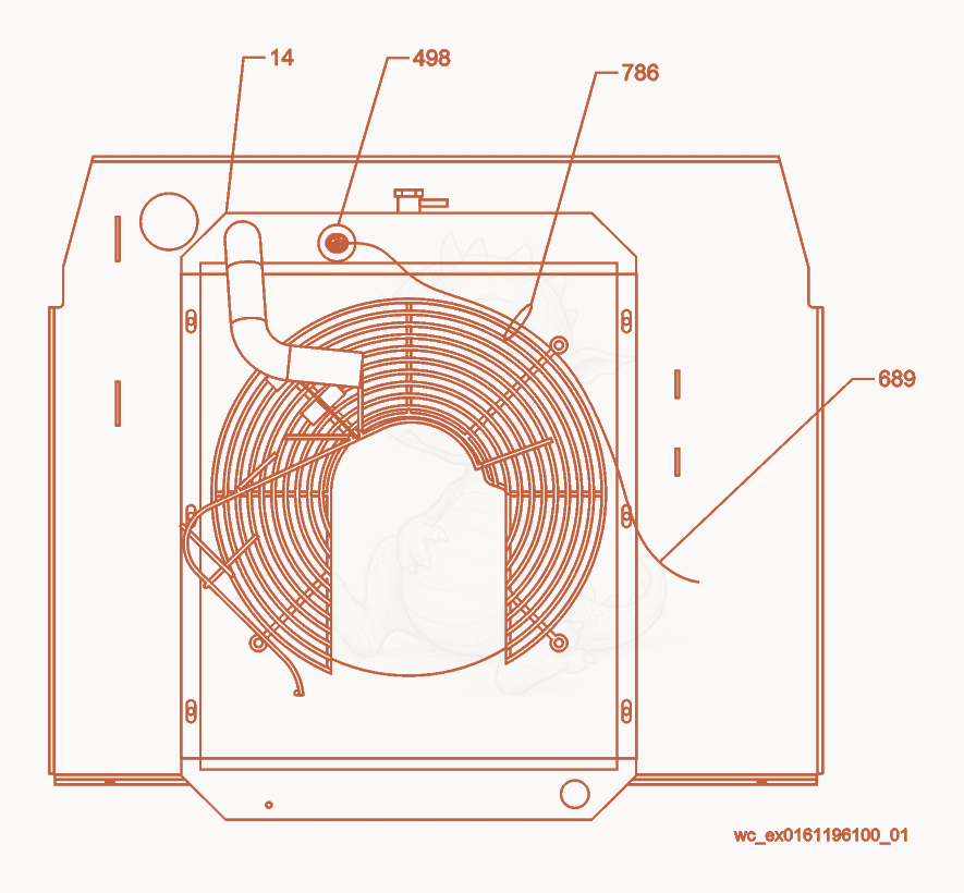 Exploded parts diagram of the Option-Low Coolant Shutdown of a Wacker Neuson G25, with numbered balloons