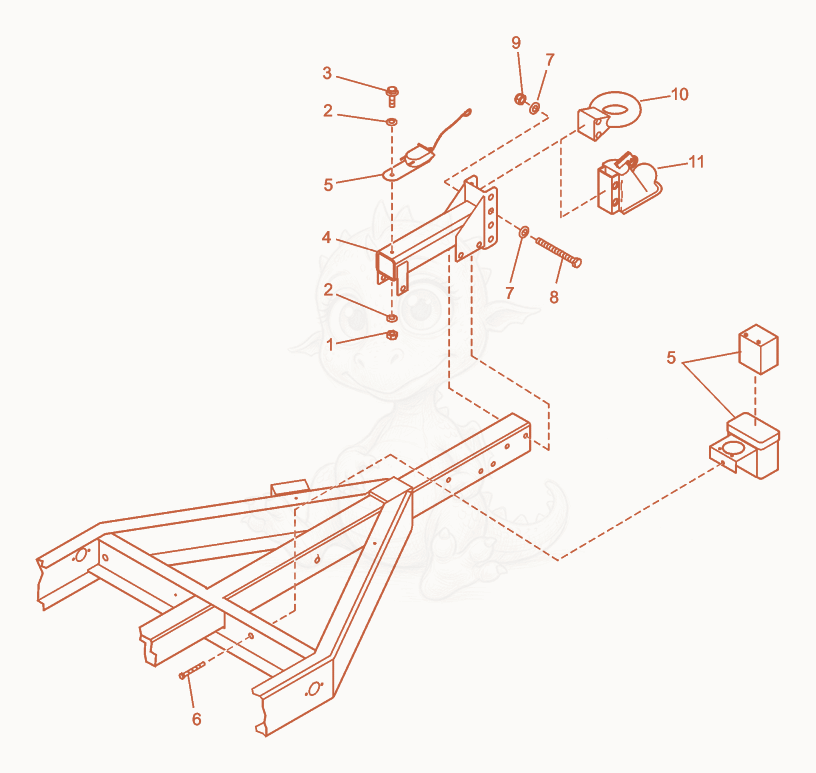 Exploded parts diagram of the Electric Brakes of a Wacker Neuson G85, with numbered balloons