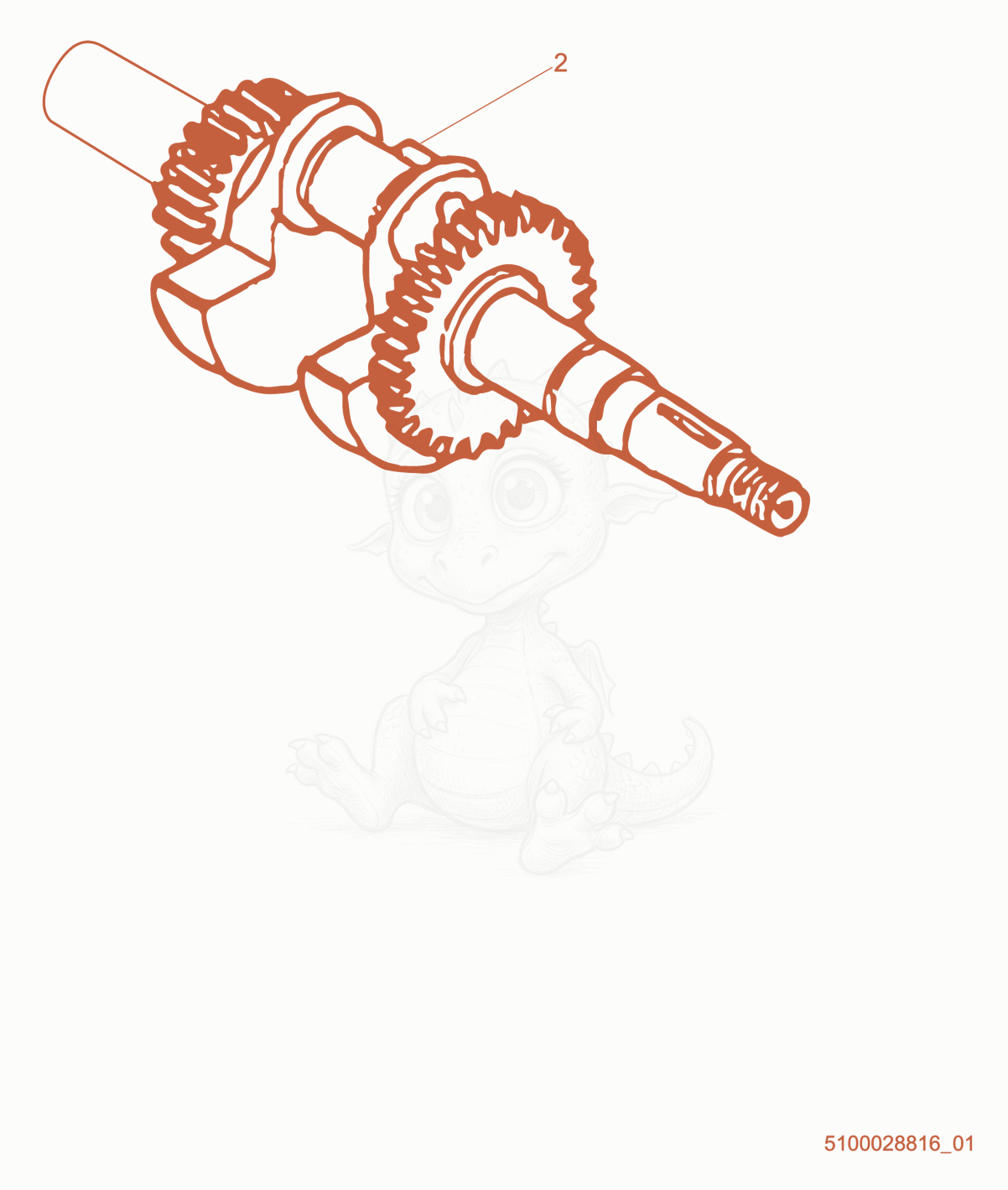 Exploded parts diagram of the Crankshaft of a Wacker Neuson CT30ADT, with numbered balloons