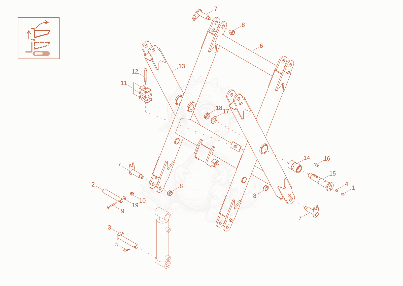 Exploded parts diagram of the Scissor Lift (Option) of a Wacker Neuson DT12P, with numbered balloons