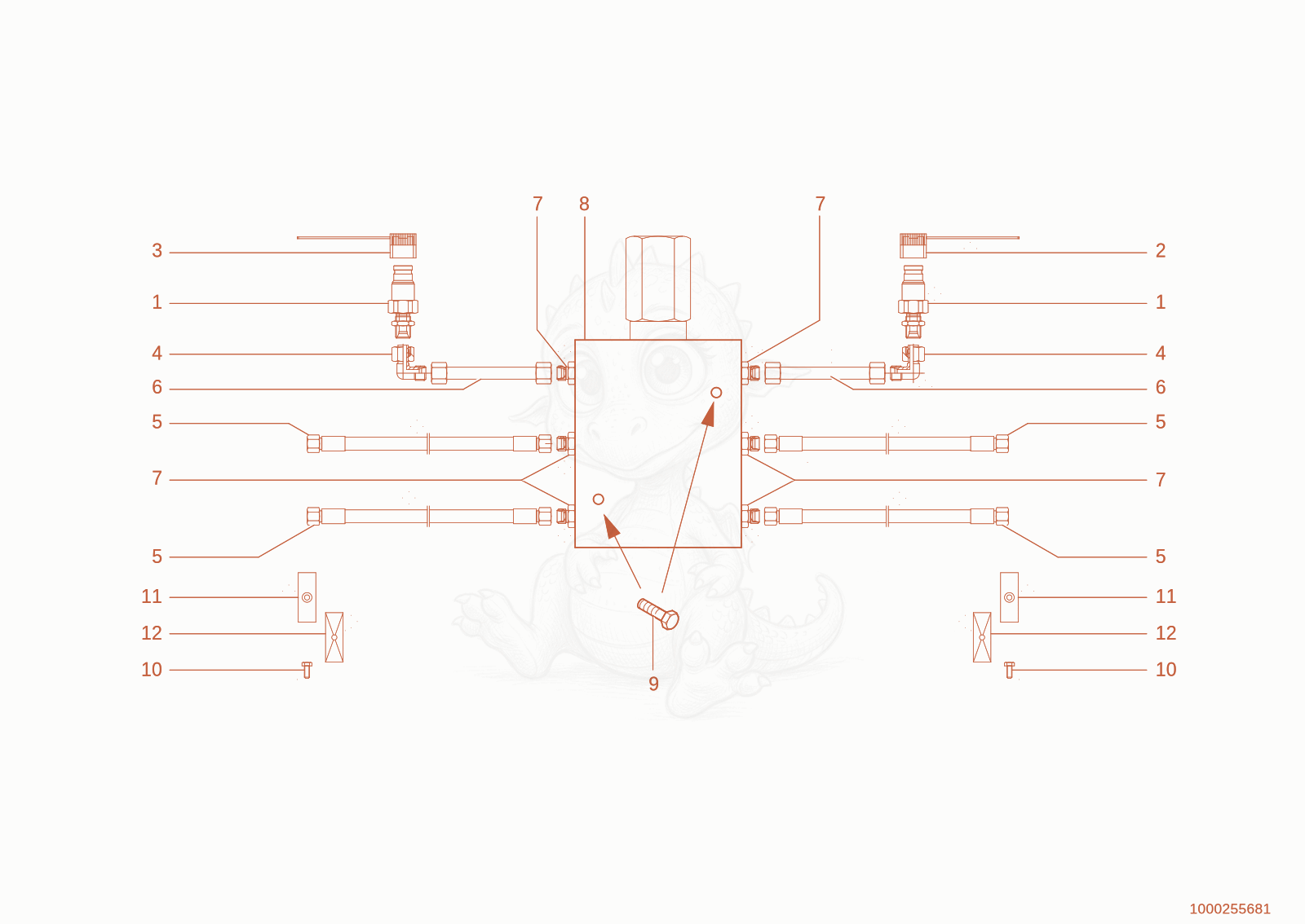 Exploded parts diagram of the Multy purpose bucket hydraulic of a Wacker Neuson 1150, with numbered balloons