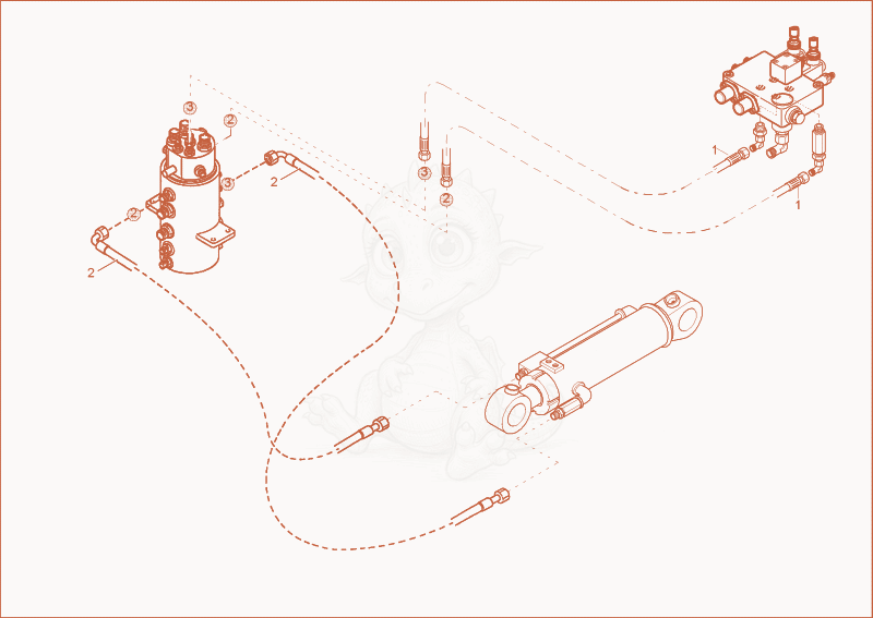 Exploded parts diagram of the DOZER BLADE CYLINDER INSTALLATION of a Wacker Neuson 3602RDFORCE, with numbered balloons