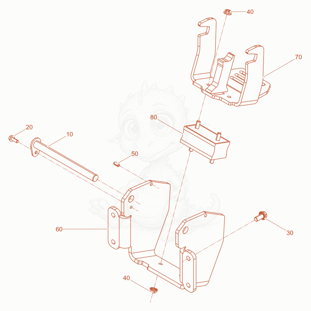 Exploded parts diagram of the Support cpl. of a Wacker Neuson DPU6260HEP, with numbered balloons