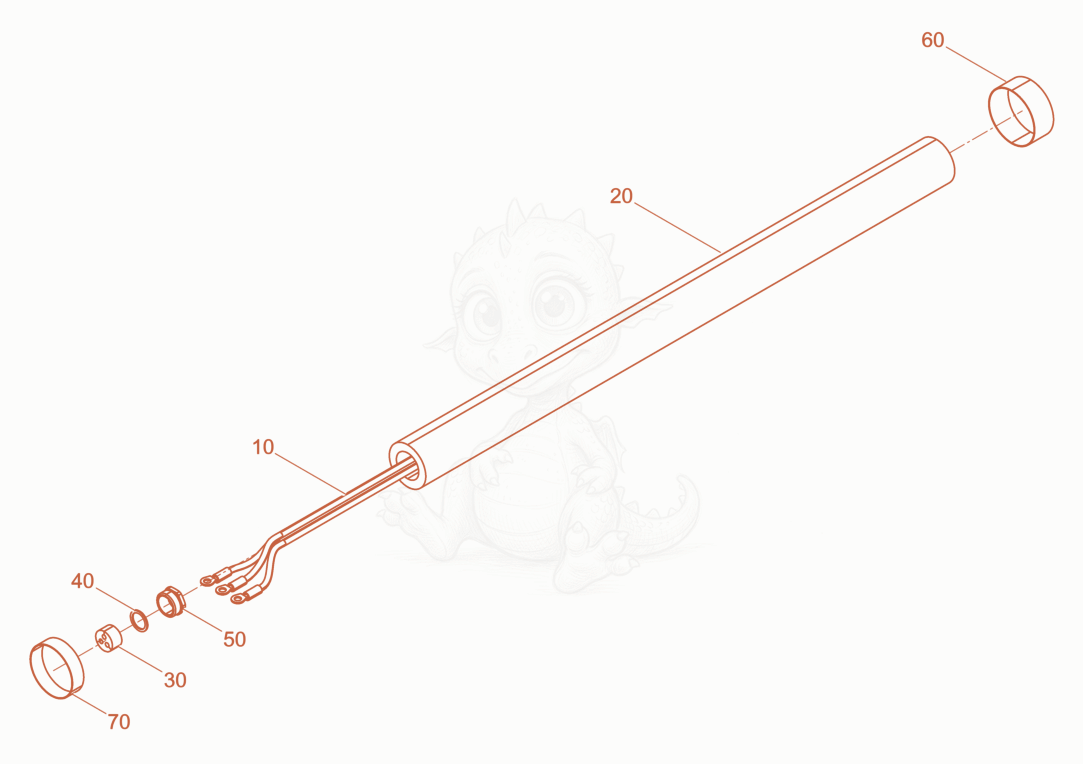 Exploded parts diagram of the Hose Connection cpl. of a Wacker Neuson IEE38/34/3W, with numbered balloons