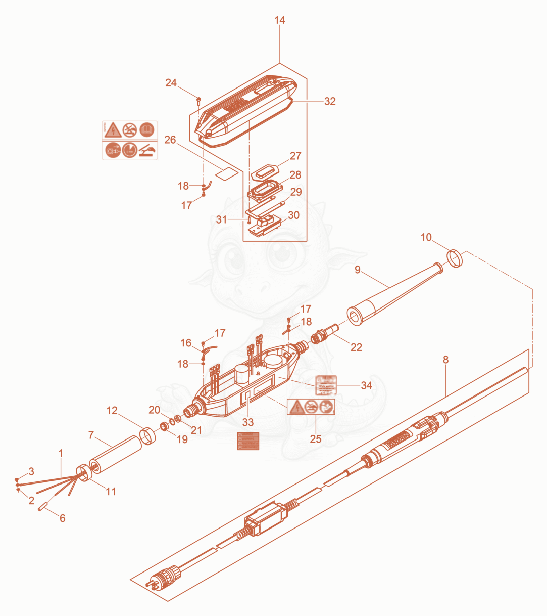 Exploded parts diagram of the Hose Connection cpl. of a Wacker Neuson IRFU60/120/5HRUS, with numbered balloons
