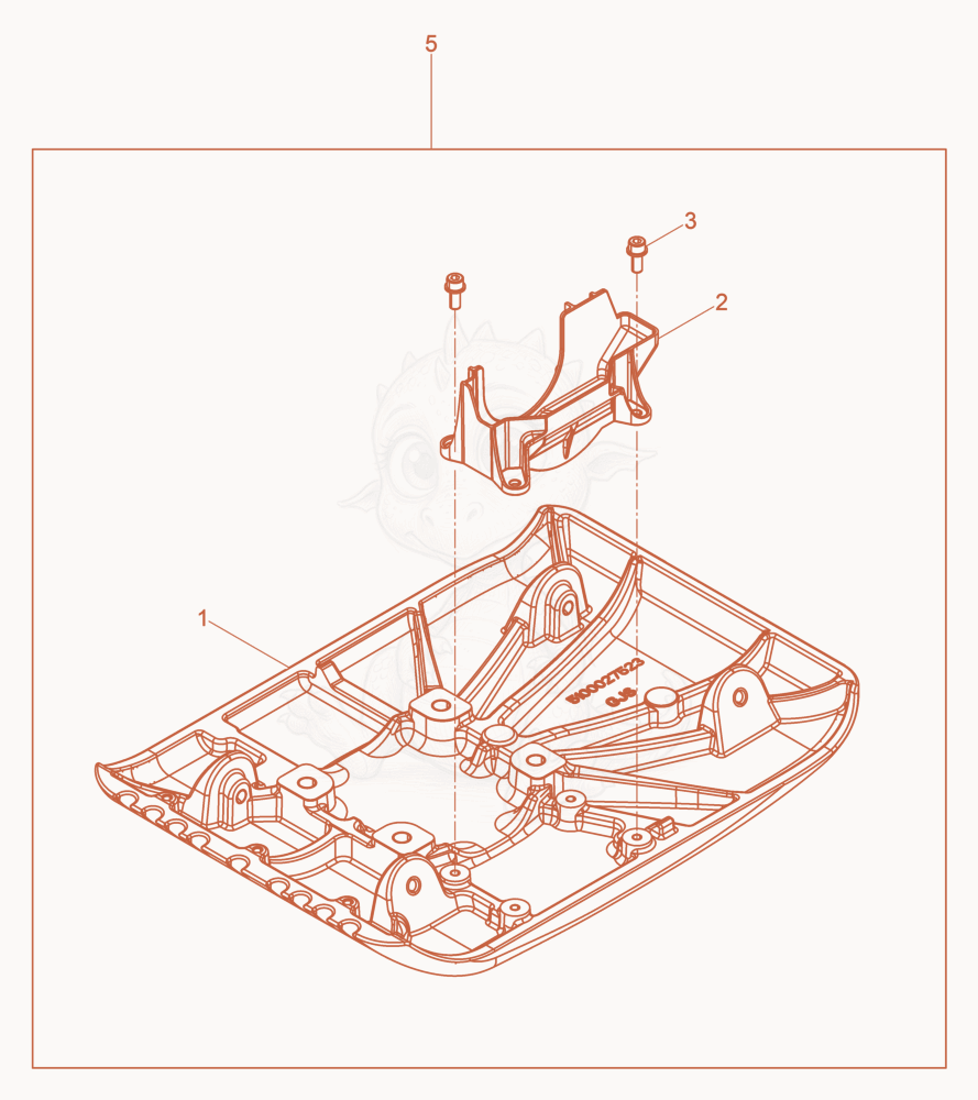 Exploded parts diagram of the Baseplate Belt guard Kit WP1540 of a Wacker Neuson WP1540AUS, with numbered balloons