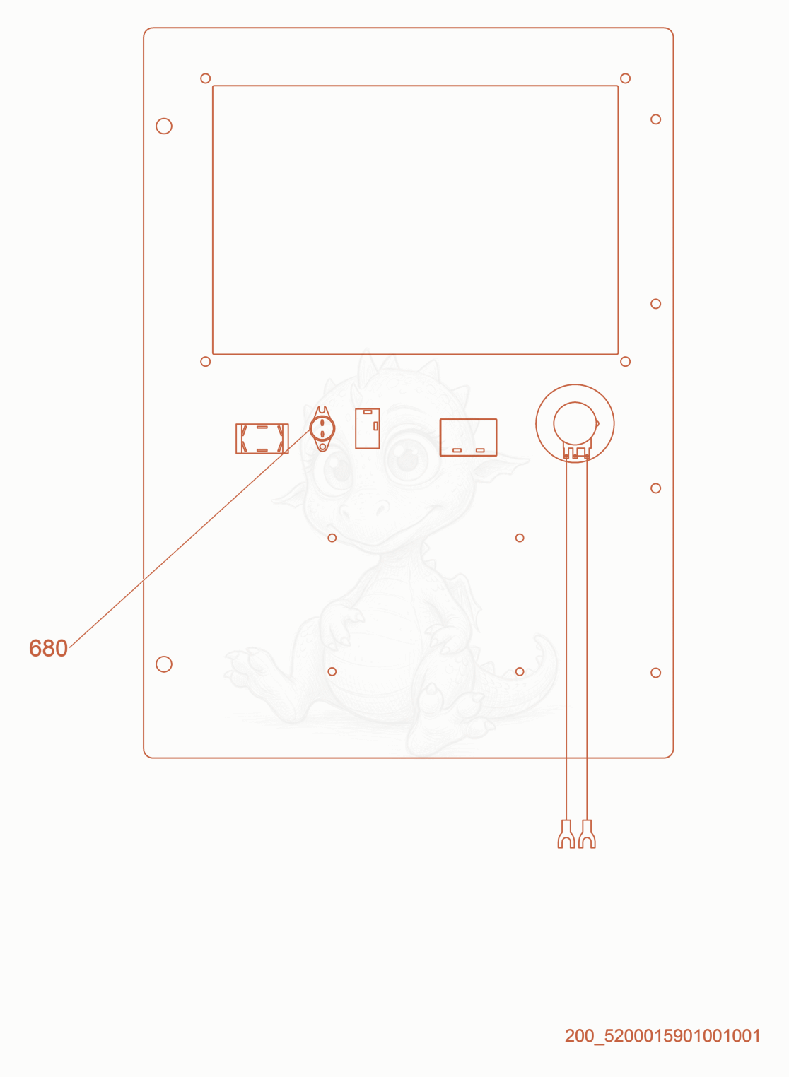 Exploded parts diagram of the Option-Control Heat of a Wacker Neuson G320, with numbered balloons