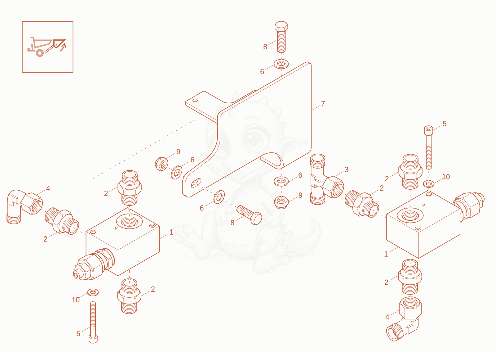 Exploded parts diagram of the PRESSURE LIMITING VALVE (OPTION) of a Wacker Neuson DW20-2, with numbered balloons