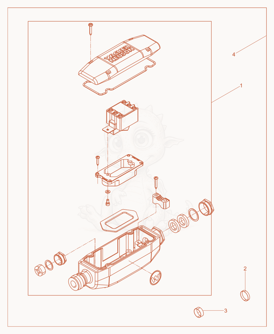 Exploded parts diagram of the Switch Kit of a Wacker Neuson IREN65/240/180, with numbered balloons