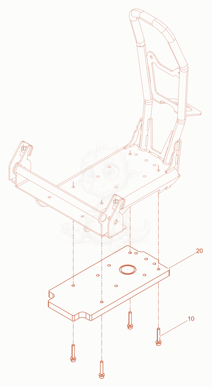 Despiece del Supplementary weight 2050 DPS de una máquina Wacker Neuson XPSKMAT, con globos numerados