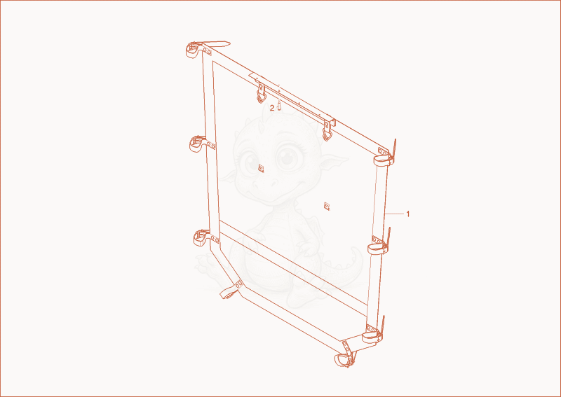Exploded parts diagram of the protection (Option) of a Wacker Neuson EZ17, with numbered balloons