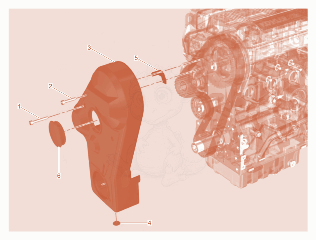 Exploded parts diagram of the Covering of a Wacker Neuson DPU80/110KMAT, with numbered balloons