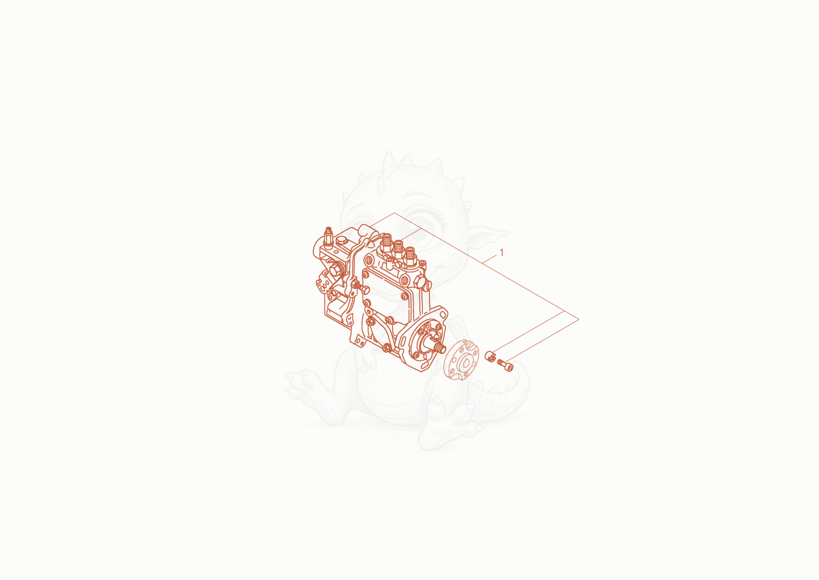 Exploded parts diagram of the INJECTION PUMP of a Wacker Neuson 803-2, with numbered balloons