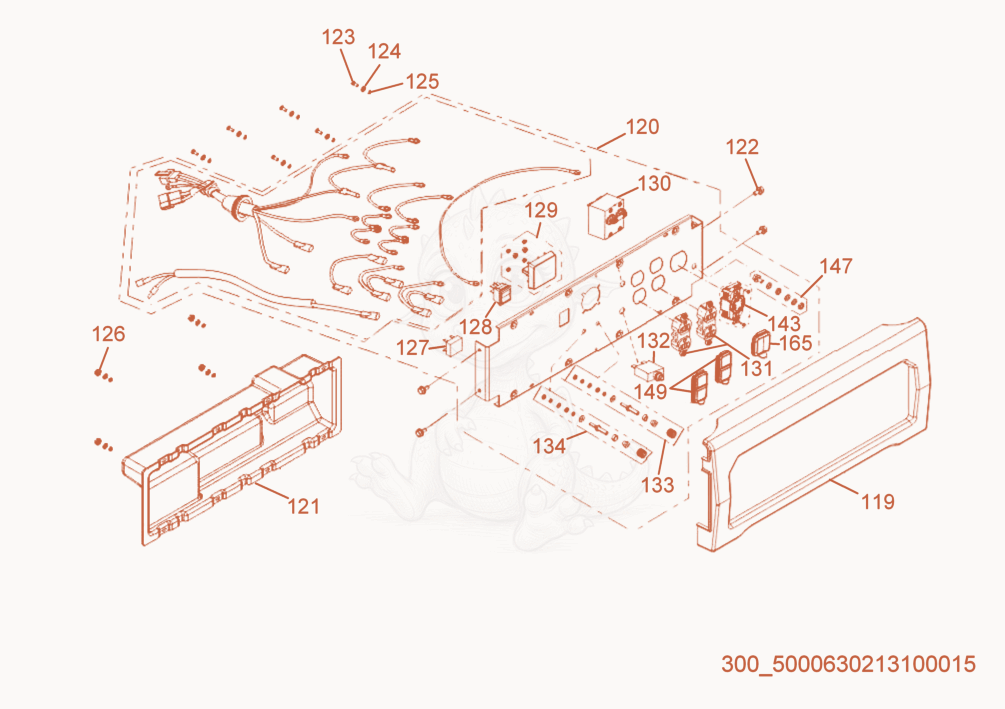 Exploded parts diagram of the Panel cpl. of a Wacker Neuson MG3D, with numbered balloons