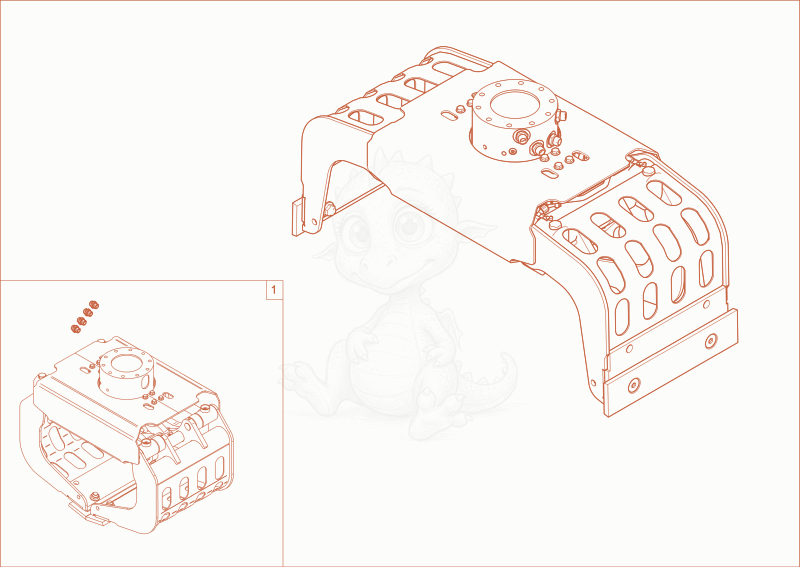 Exploded parts diagram of the gripper option of a Wacker Neuson EZ17, with numbered balloons