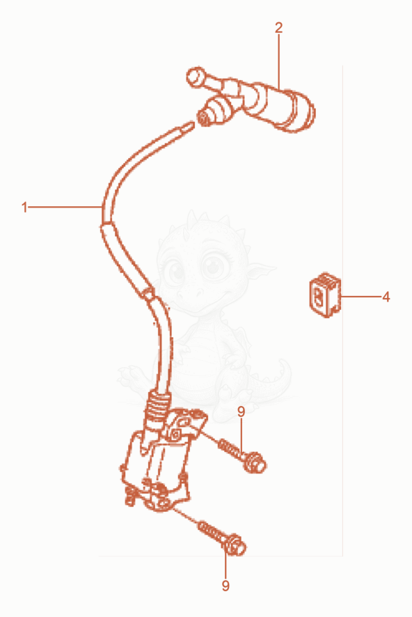 Exploded parts diagram of the Ignition Coil of a Wacker Neuson GV7003A, with numbered balloons