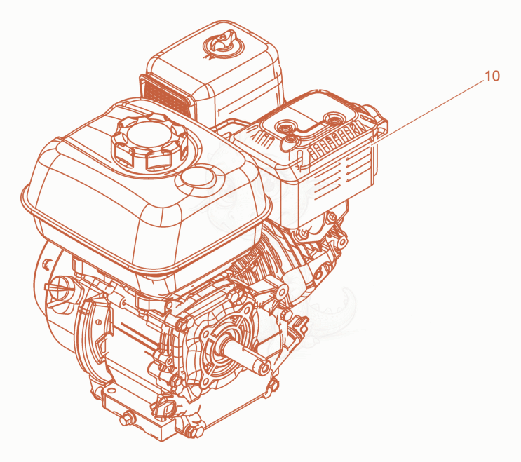 Exploded parts diagram of the Engine Honda GX160 Zyklon of a Wacker Neuson WPKMAT, with numbered balloons
