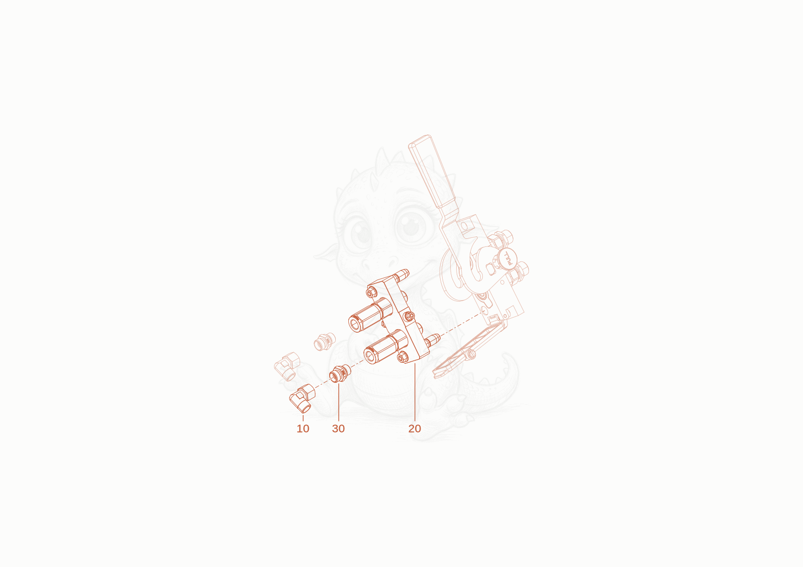 Exploded parts diagram of the counter piece of a Wacker Neuson WL28(A01-01), with numbered balloons