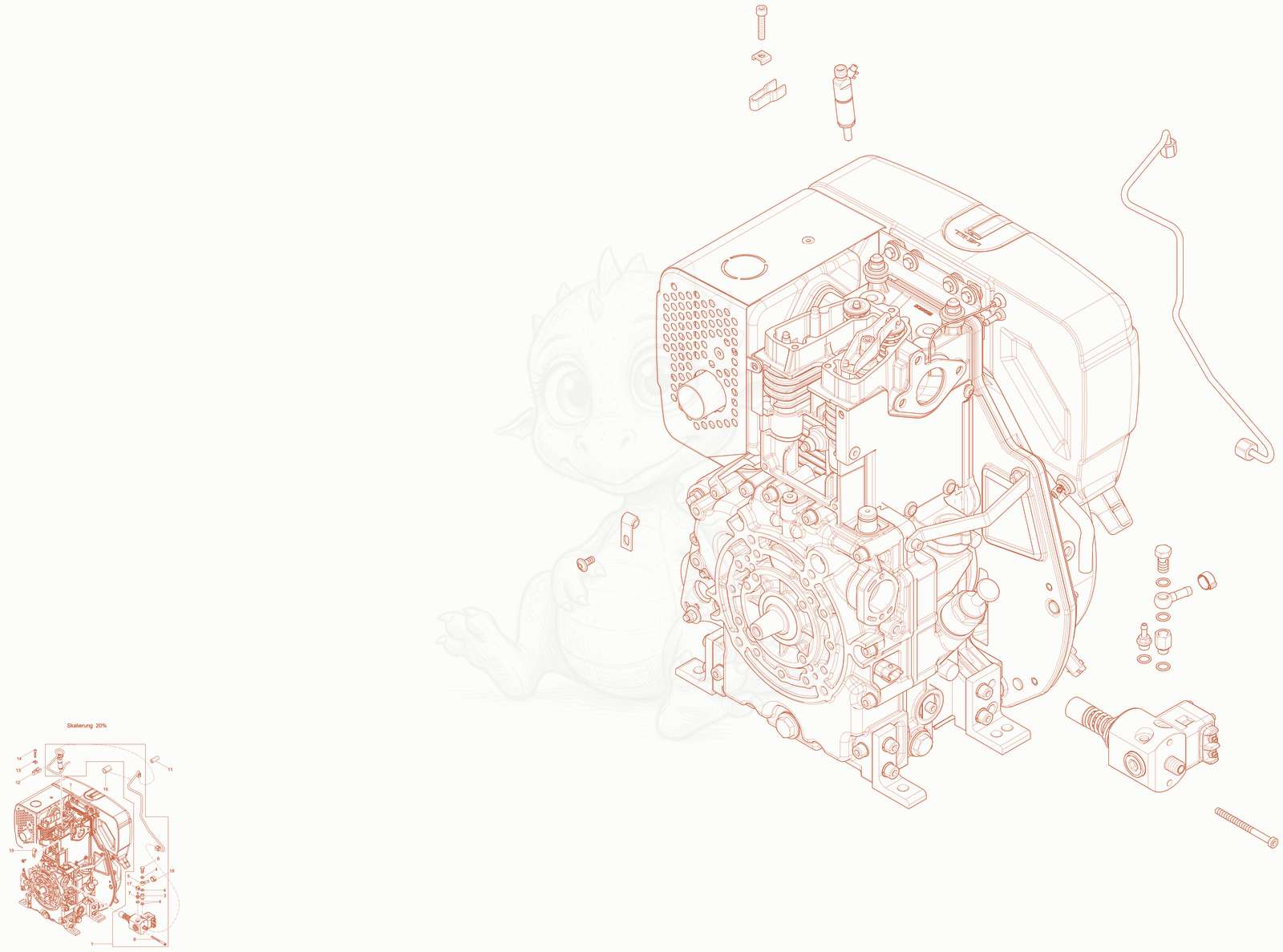 Exploded parts diagram of the Injection pump of a Wacker Neuson XPUKMAT, with numbered balloons