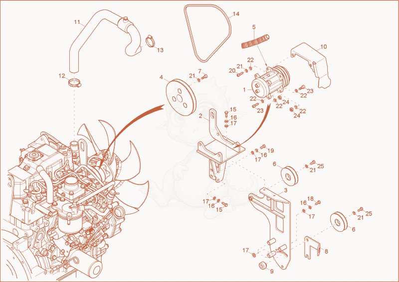 Exploded parts diagram of the ADDITIONAL PARTS OPTION AIR-CONDITIONING of a Wacker Neuson 38Z3, with numbered balloons