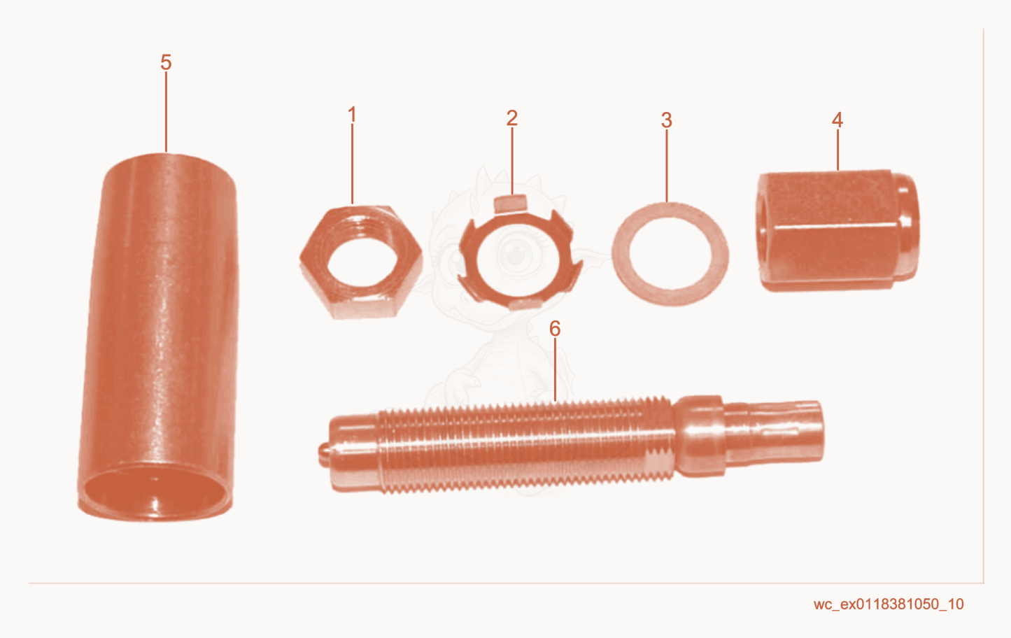 Exploded parts diagram of the Fuel Limiting Device of a Wacker Neuson DS720, with numbered balloons