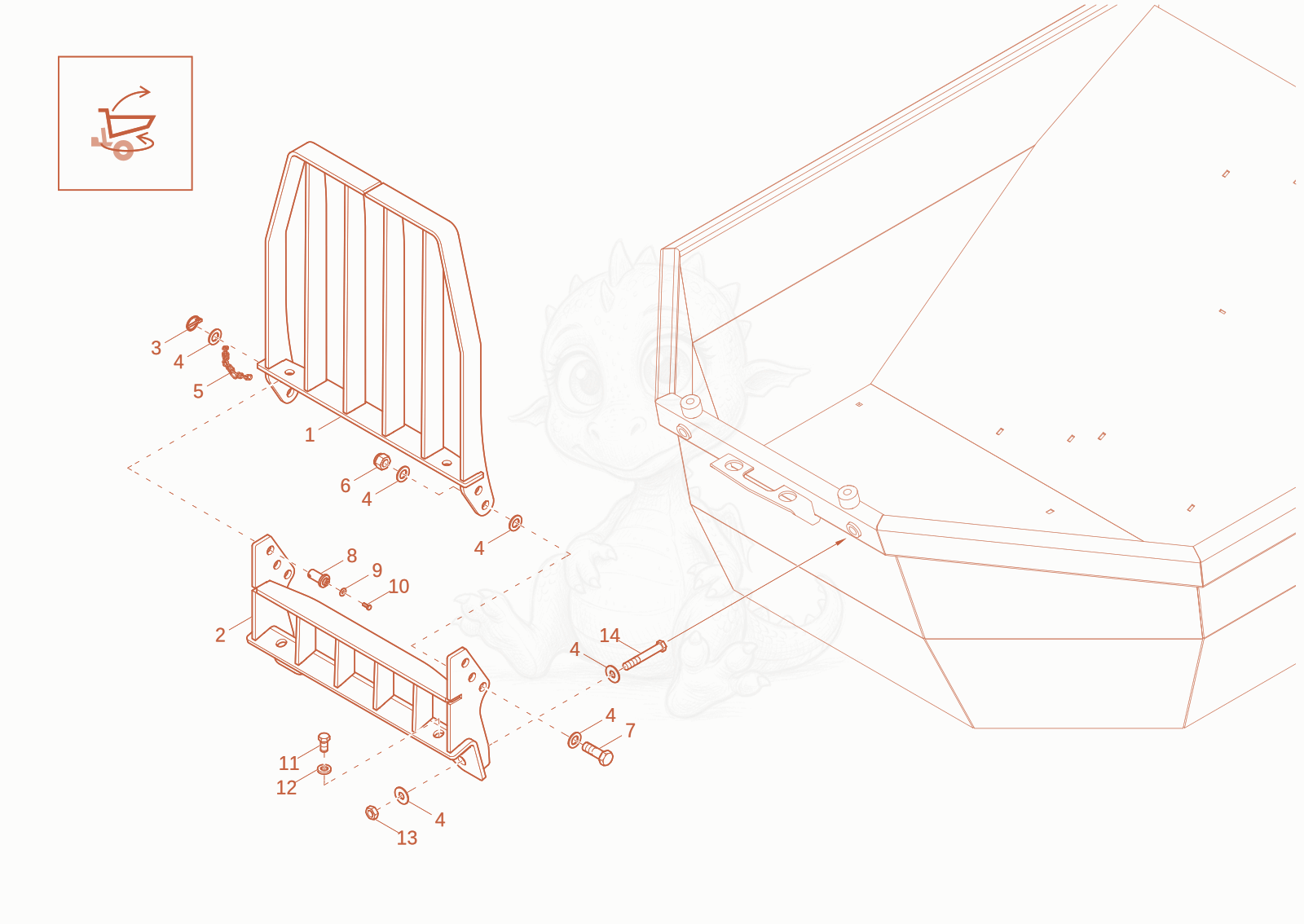 Exploded parts diagram of the protecting screen (Option) of a Wacker Neuson DW30-2, with numbered balloons