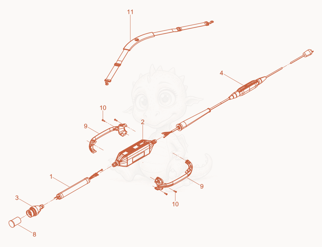 Exploded parts diagram of the Frequency Converters of a Wacker Neuson FUFLEX4_120US, with numbered balloons