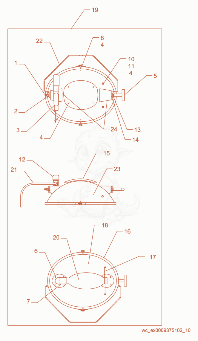 Exploded parts diagram of the Light cpl. of a Wacker Neuson LTC4L, with numbered balloons