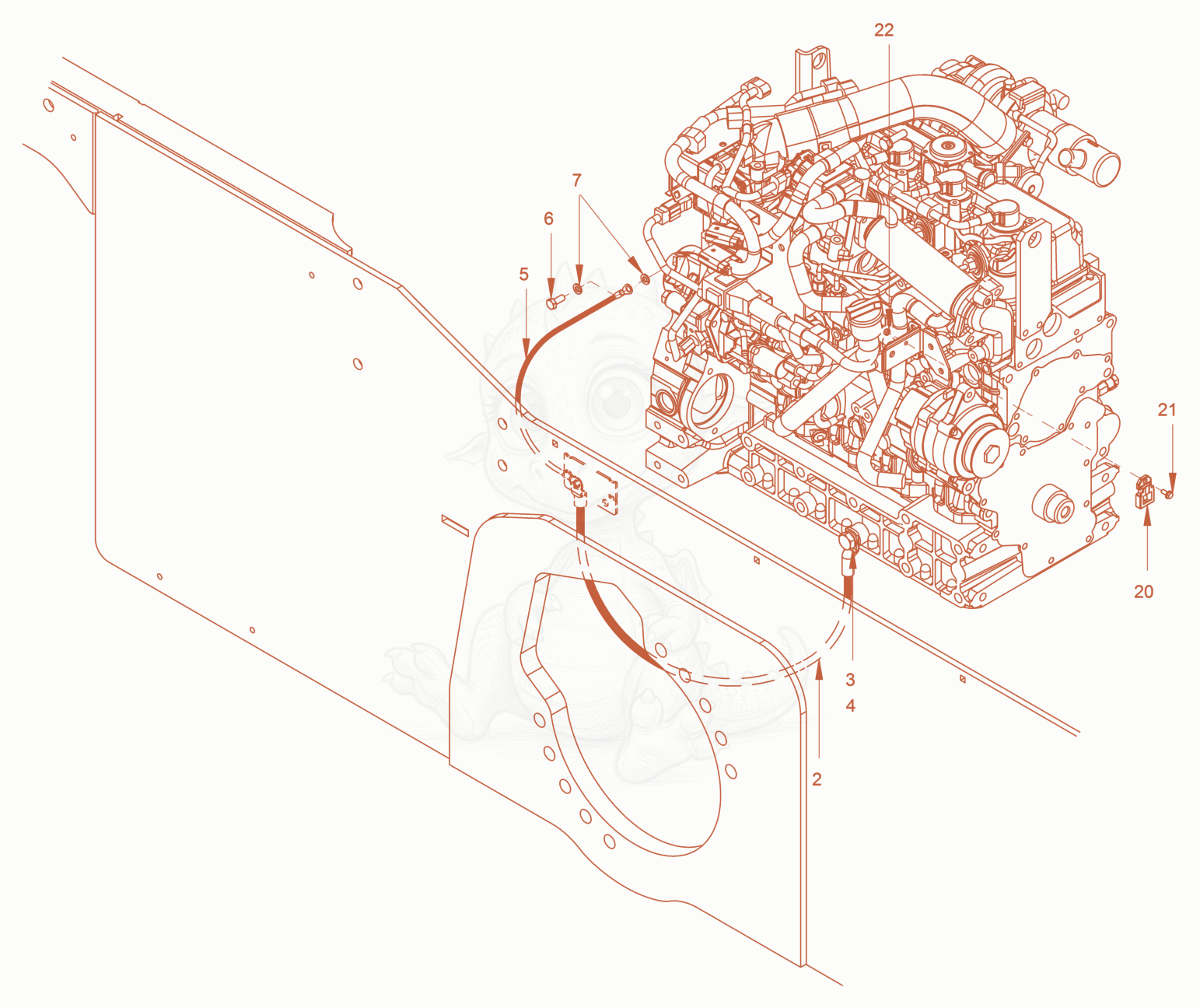 Exploded parts diagram of the Electrical System of a Wacker Neuson RC70VOUS, with numbered balloons