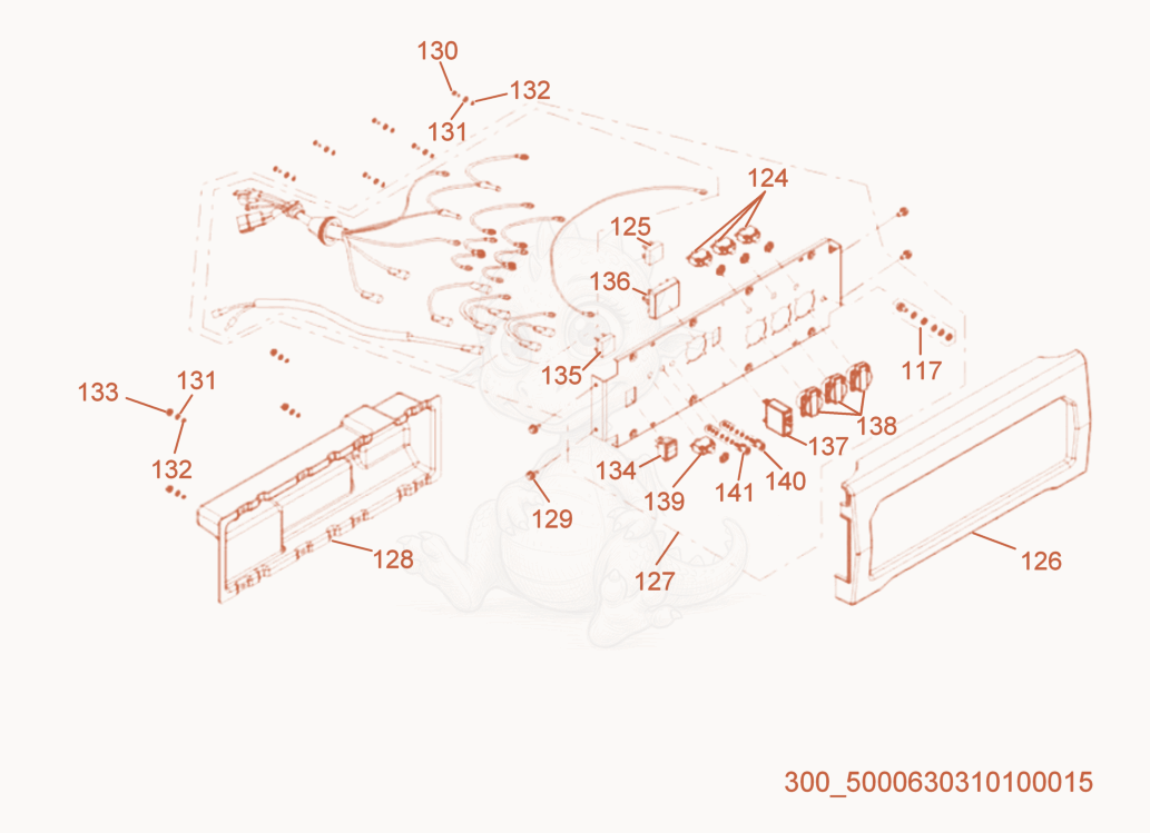 Exploded parts diagram of the Panel cpl. of a Wacker Neuson ML440, with numbered balloons