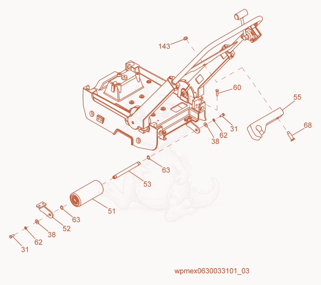 Exploded parts diagram of the Wheel Kit of a Wacker Neuson WPU1550AW, with numbered balloons