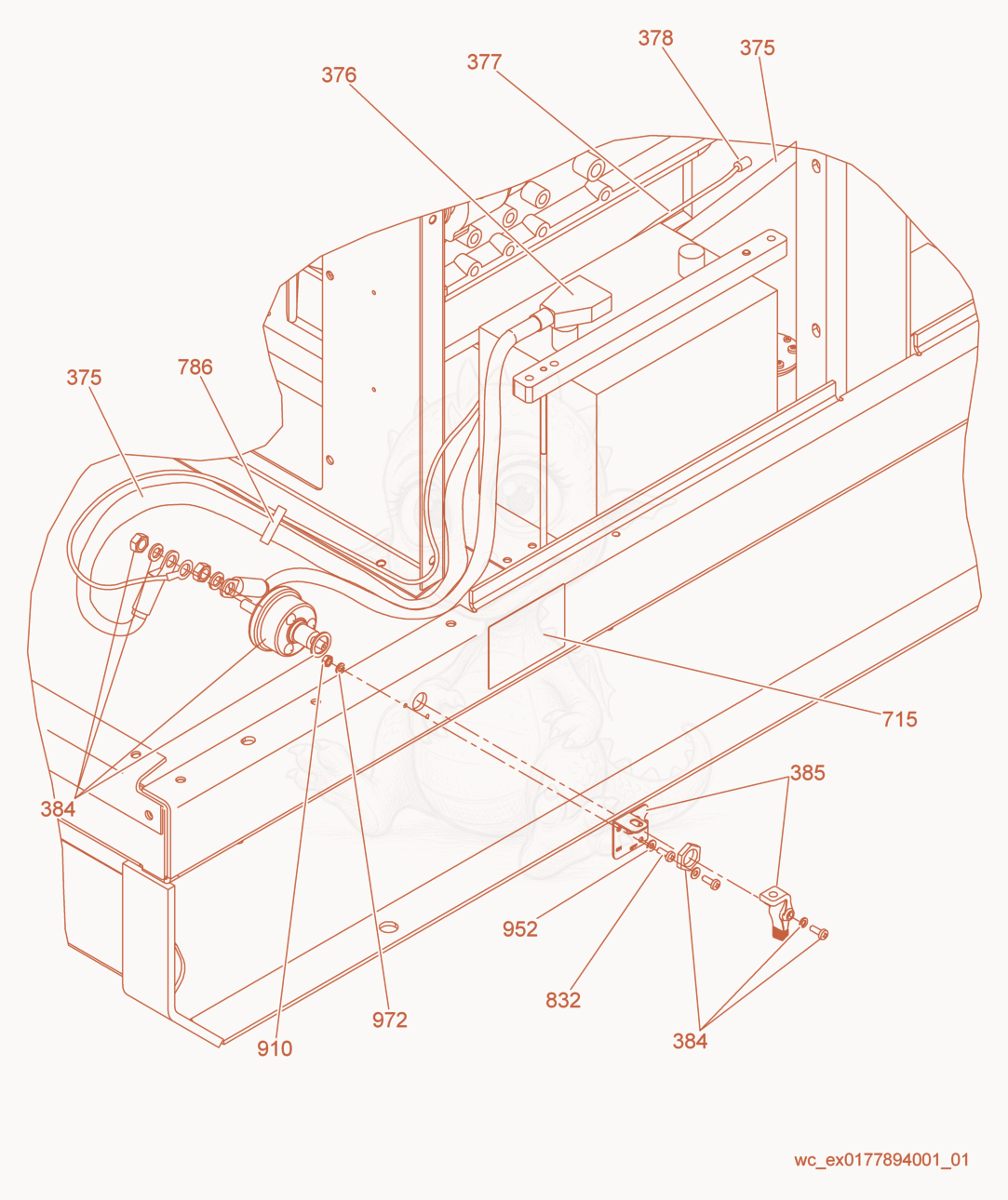 Exploded parts diagram of the Option-Battery Disconnect of a Wacker Neuson G25, with numbered balloons