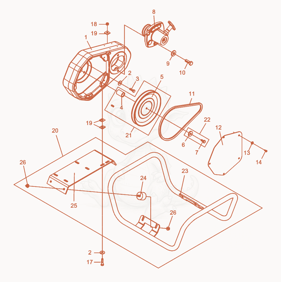 Exploded parts diagram of the Drive System of a Wacker Neuson A3000, with numbered balloons