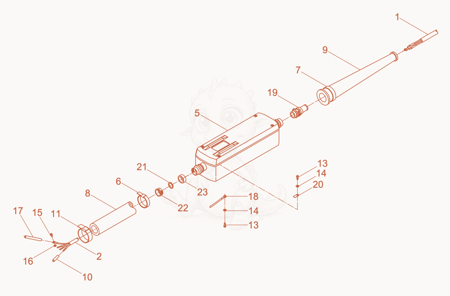 Exploded parts diagram of the Hose Connection cpl of a Wacker Neuson IRFUN38GV, with numbered balloons