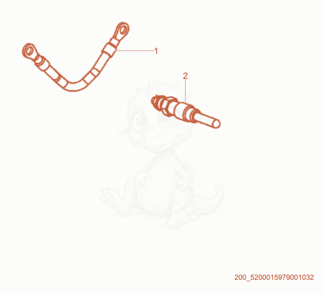 Exploded parts diagram of the Glow Plug of a Wacker Neuson RTL82-SC3, with numbered balloons