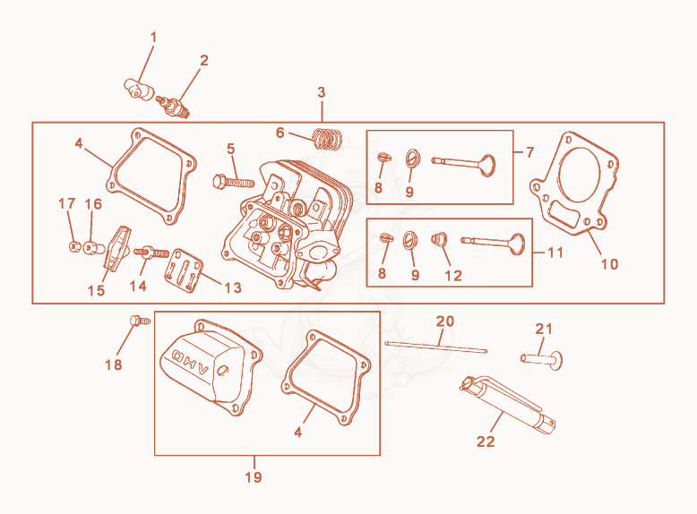 Exploded parts diagram of the Cylinder Head of a Wacker Neuson WP1550VW, with numbered balloons