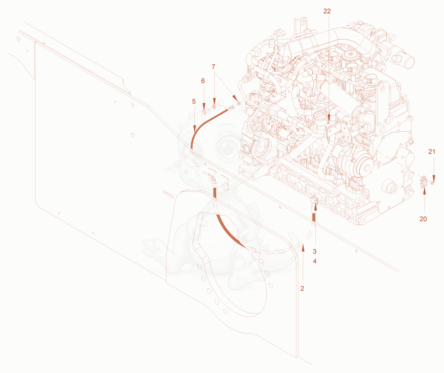 Exploded parts diagram of the electrical system of a Wacker Neuson RC70PUS, with numbered balloons