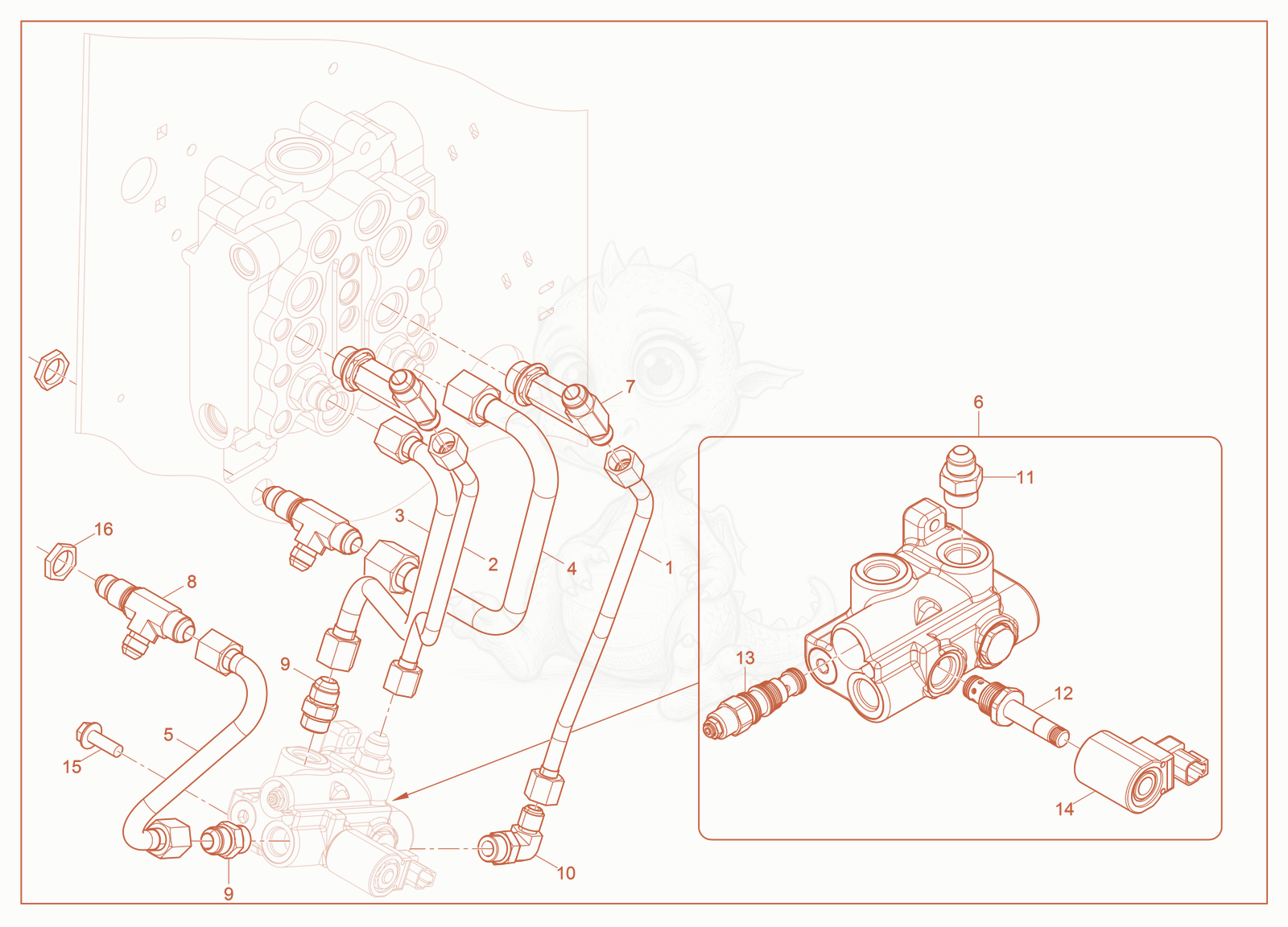 Exploded parts diagram of the Self Level Guide (Radial) of a Wacker Neuson ST35(S06-4), with numbered balloons