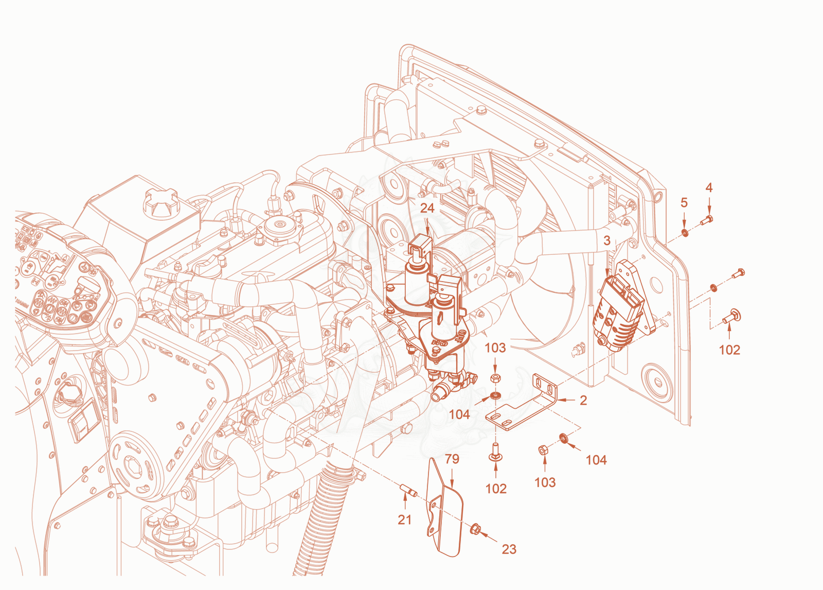 Exploded parts diagram of the homologation of a Wacker Neuson RD18-100C, with numbered balloons