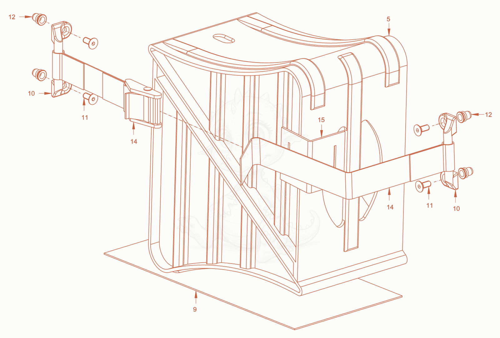 Exploded parts diagram of the main frame and assemblies of a Wacker Neuson RD28-120DPF, with numbered balloons