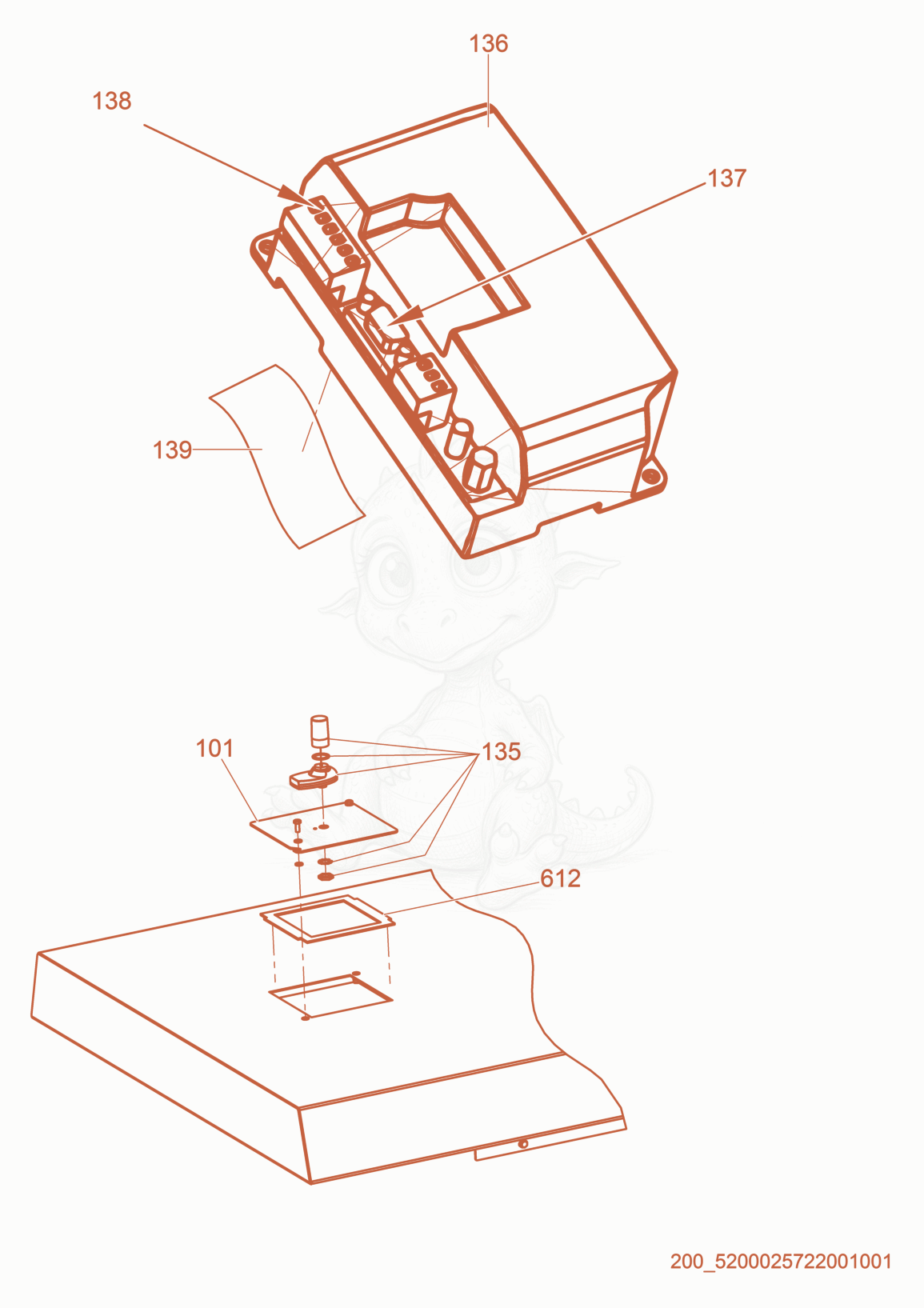 Exploded parts diagram of the Telematics of a Wacker Neuson G180, with numbered balloons