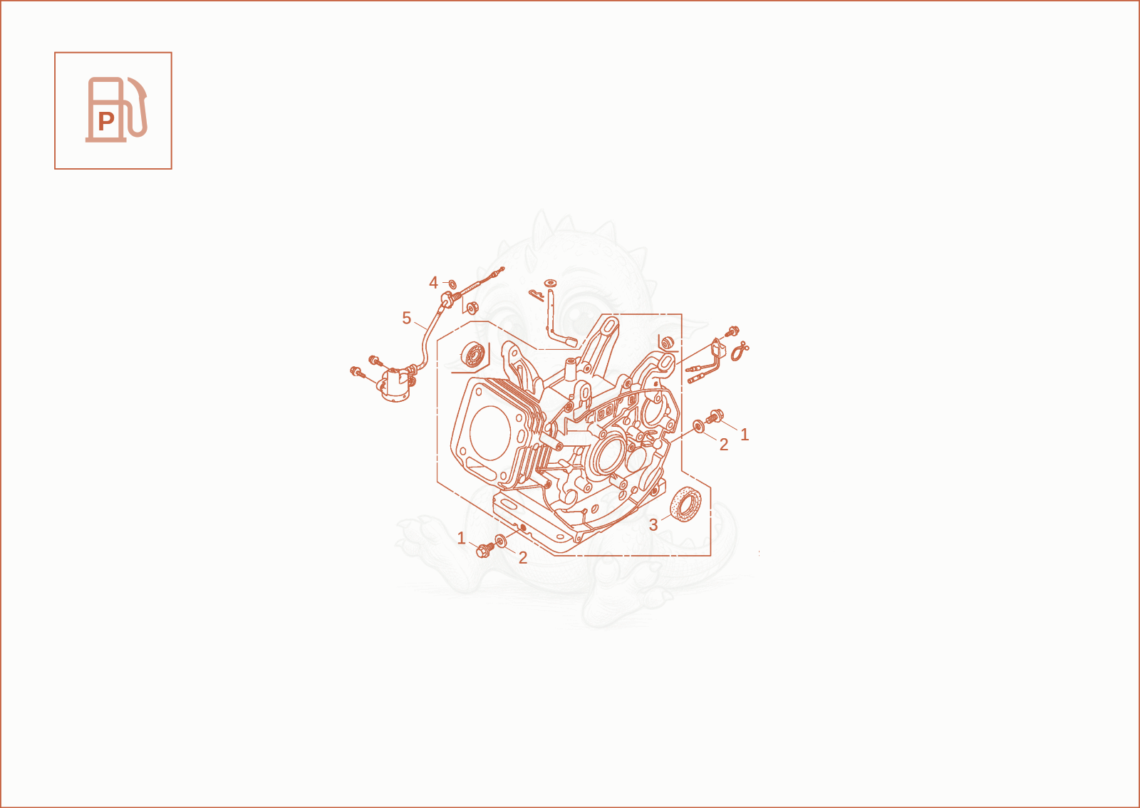 Exploded parts diagram of the cylinder block of a Wacker Neuson DT08, with numbered balloons