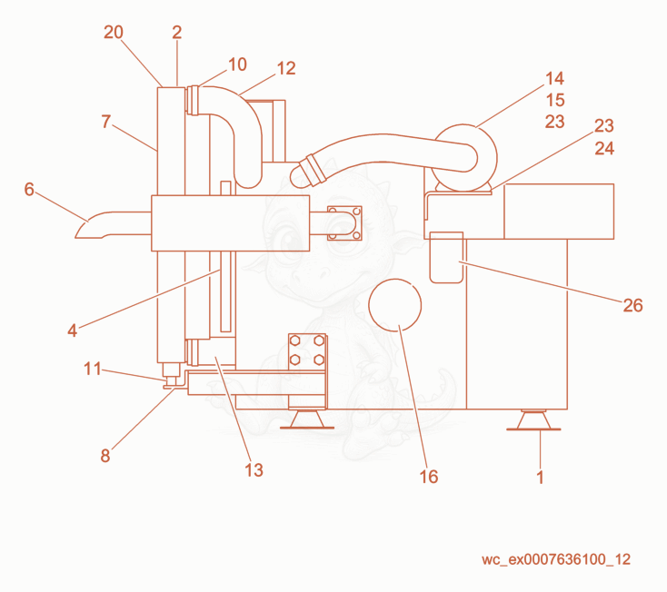 Despiece del Service Parts de una máquina Wacker Neuson LTWP4Z, con globos numerados