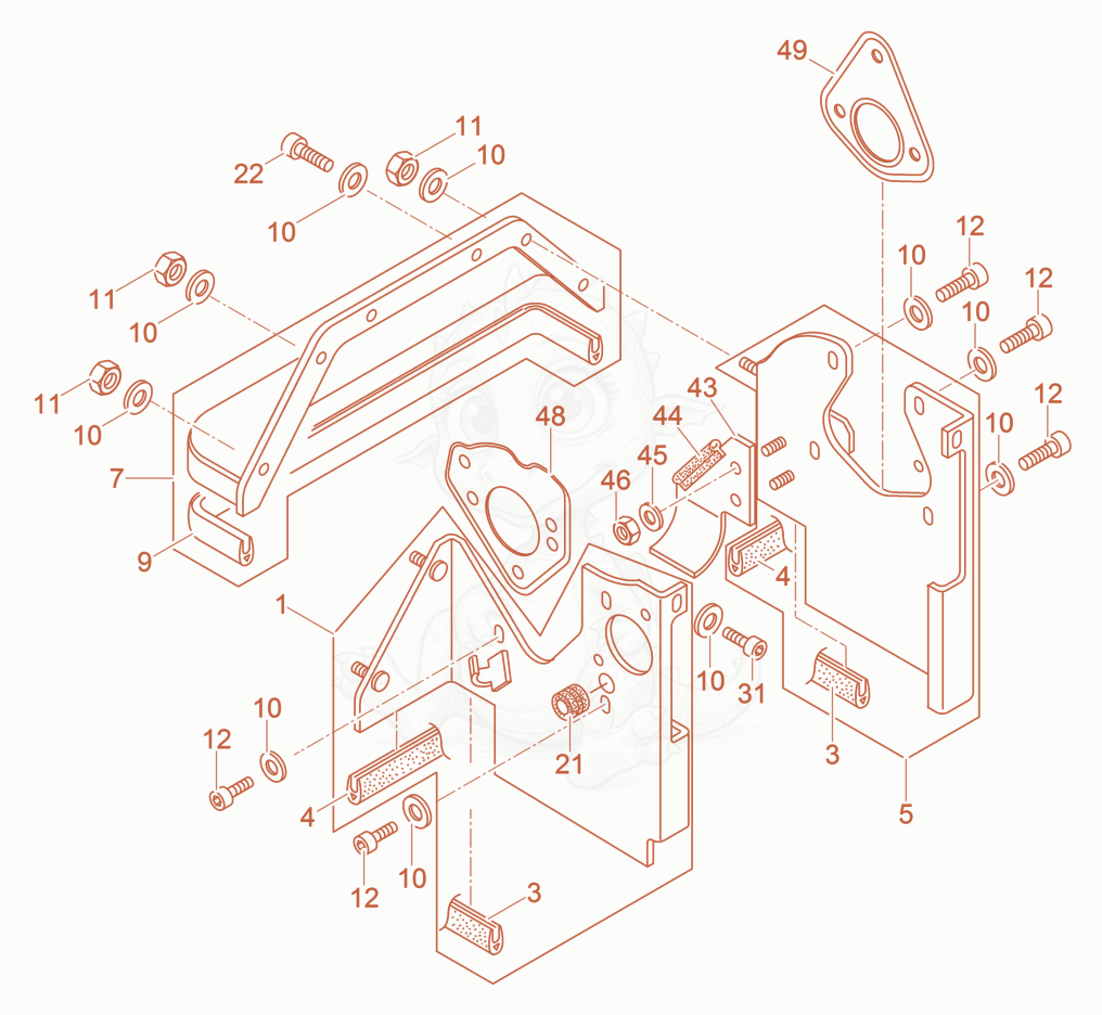 Exploded parts diagram of the Air Ducting of a Wacker Neuson DPU6555HECUS, with numbered balloons