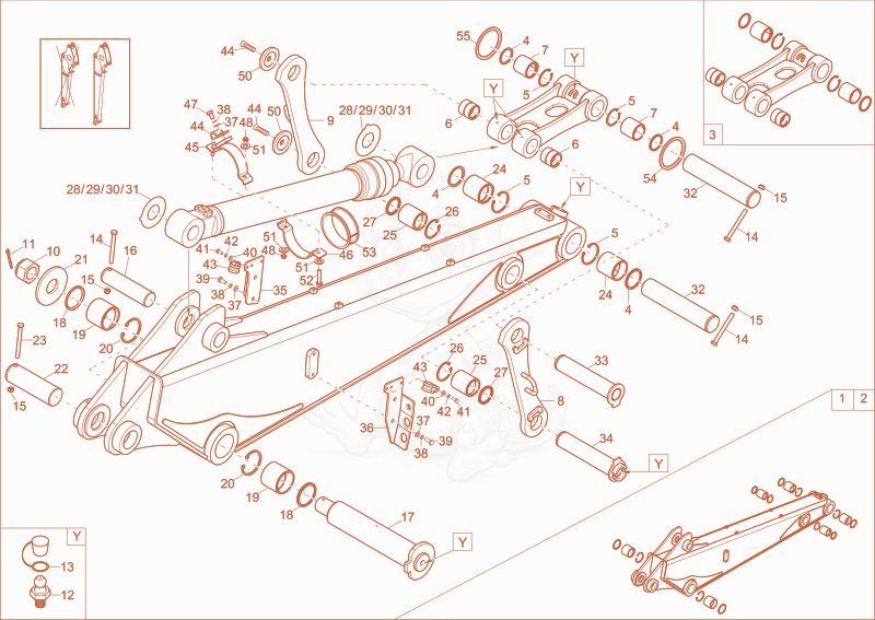 Exploded parts diagram of the DIPPER ARM LONG (OPTION) of a Wacker Neuson 14504, with numbered balloons