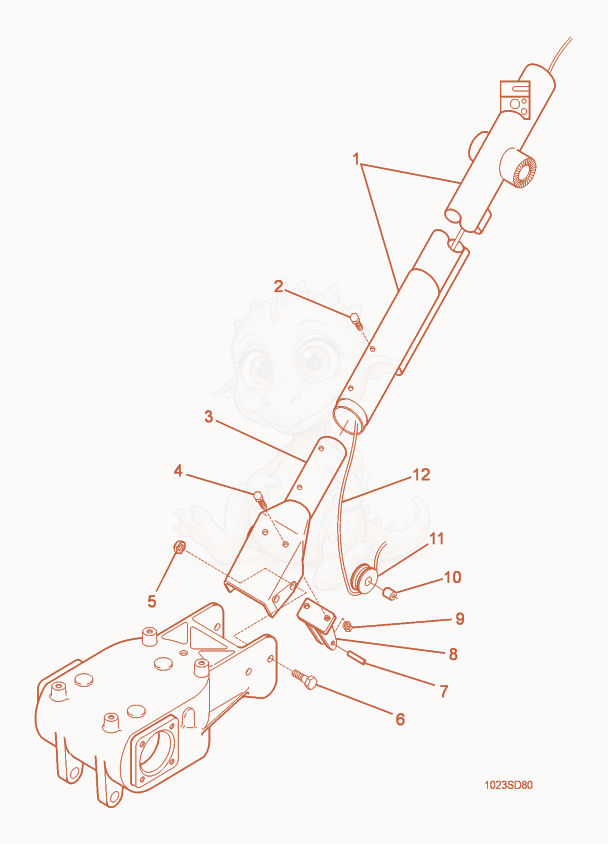 Exploded parts diagram of the Lower Handle of a Wacker Neuson CT36ADP-E, with numbered balloons