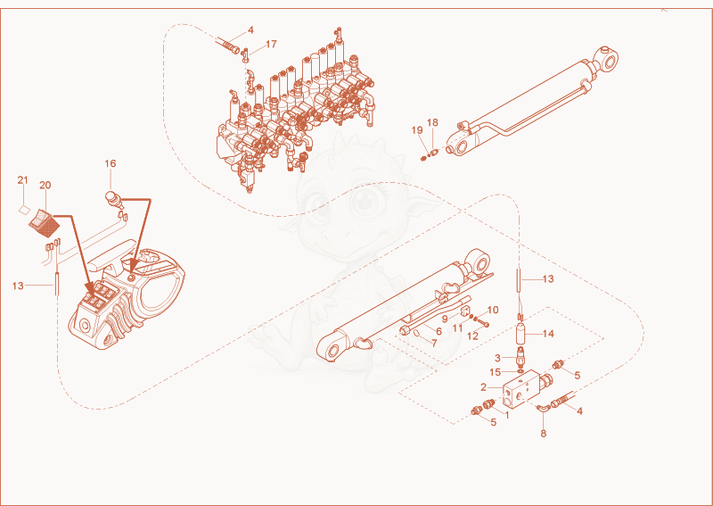 Exploded parts diagram of the stalling load warning g of a Wacker Neuson 6002RD, with numbered balloons