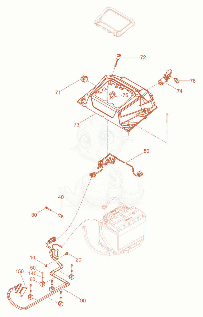 Exploded parts diagram of the Electric basic of a Wacker Neuson DPU5247HEH, with numbered balloons