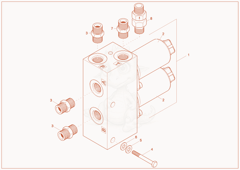 Exploded parts diagram of the PROPORTIONAL VALVE (OPTION) of a Wacker Neuson 9503, with numbered balloons